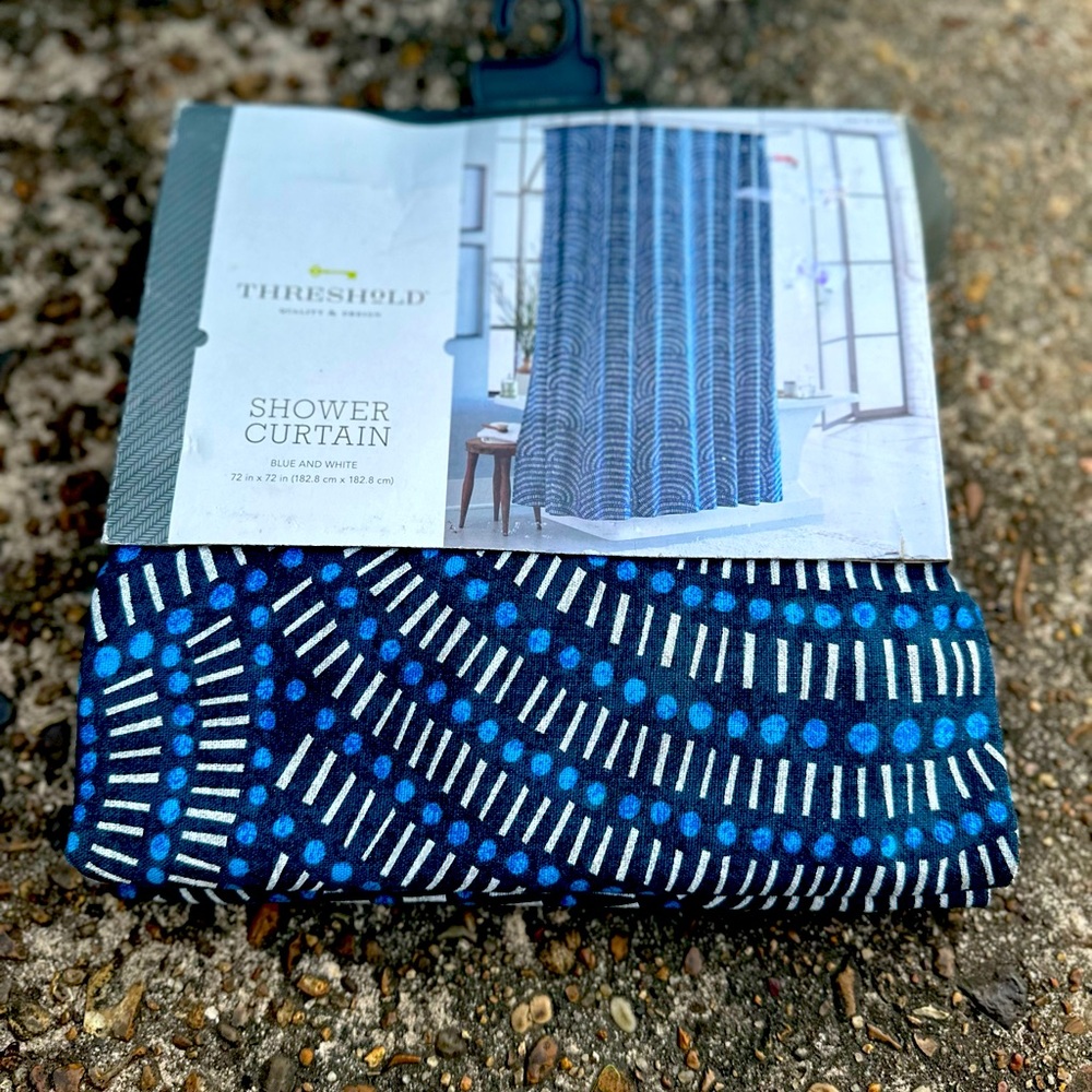Brand new in package shower curtain.